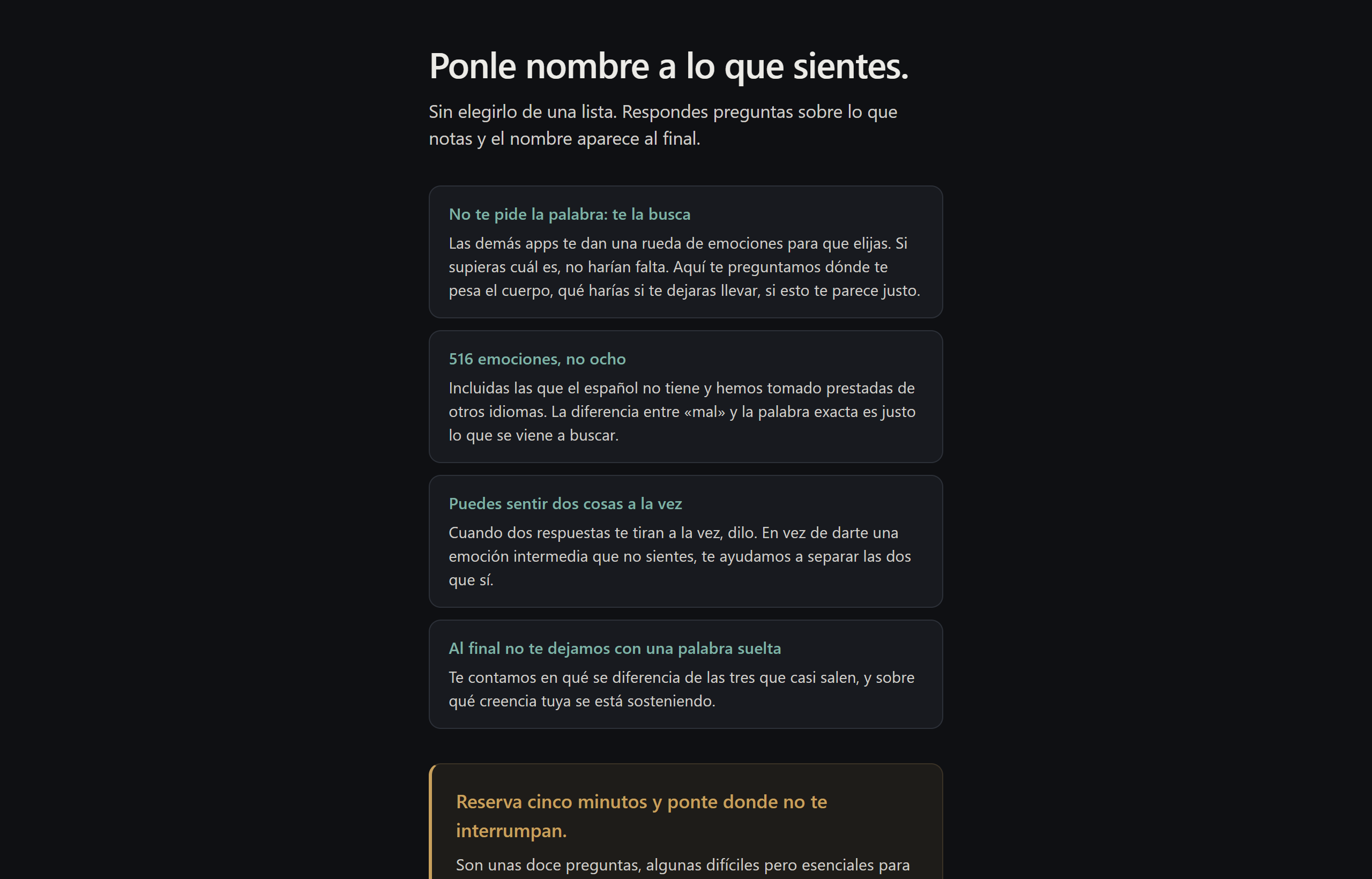 Portada de la app