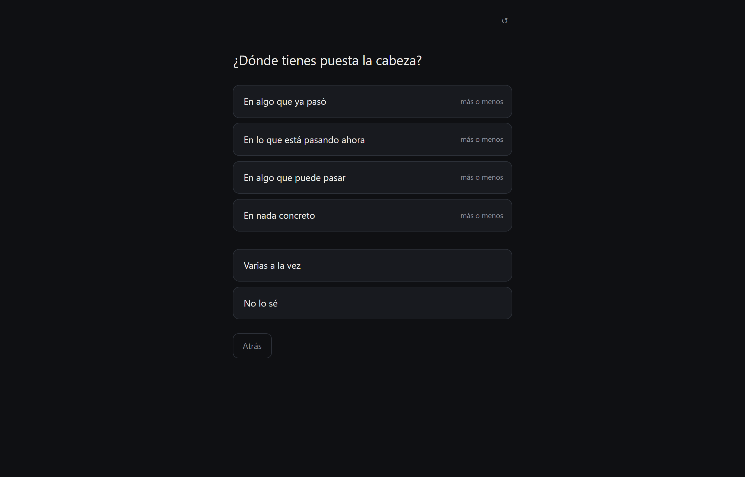 Una pregunta con sus respuestas